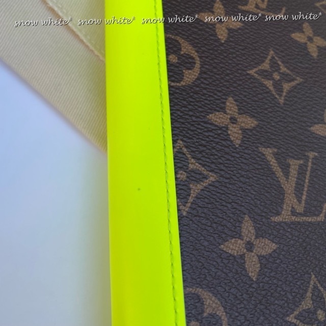 明日着 限定 ネオン色♪ LV モノグラム レザー 長財布 ブラザ 明日着 限定 ネオンカラー♪ 蛍光黄 ブラザ 長財布 ルイヴィトン
