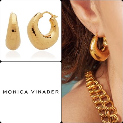 Monica Vinader ピアス 【MONICA VINADER】18Kゴールドヴェルメイユ Deia フープピアス