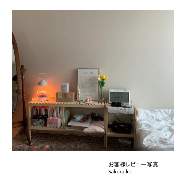 【韓国インテリア 】大人気♪2段収納棚 3colors 800サイズ