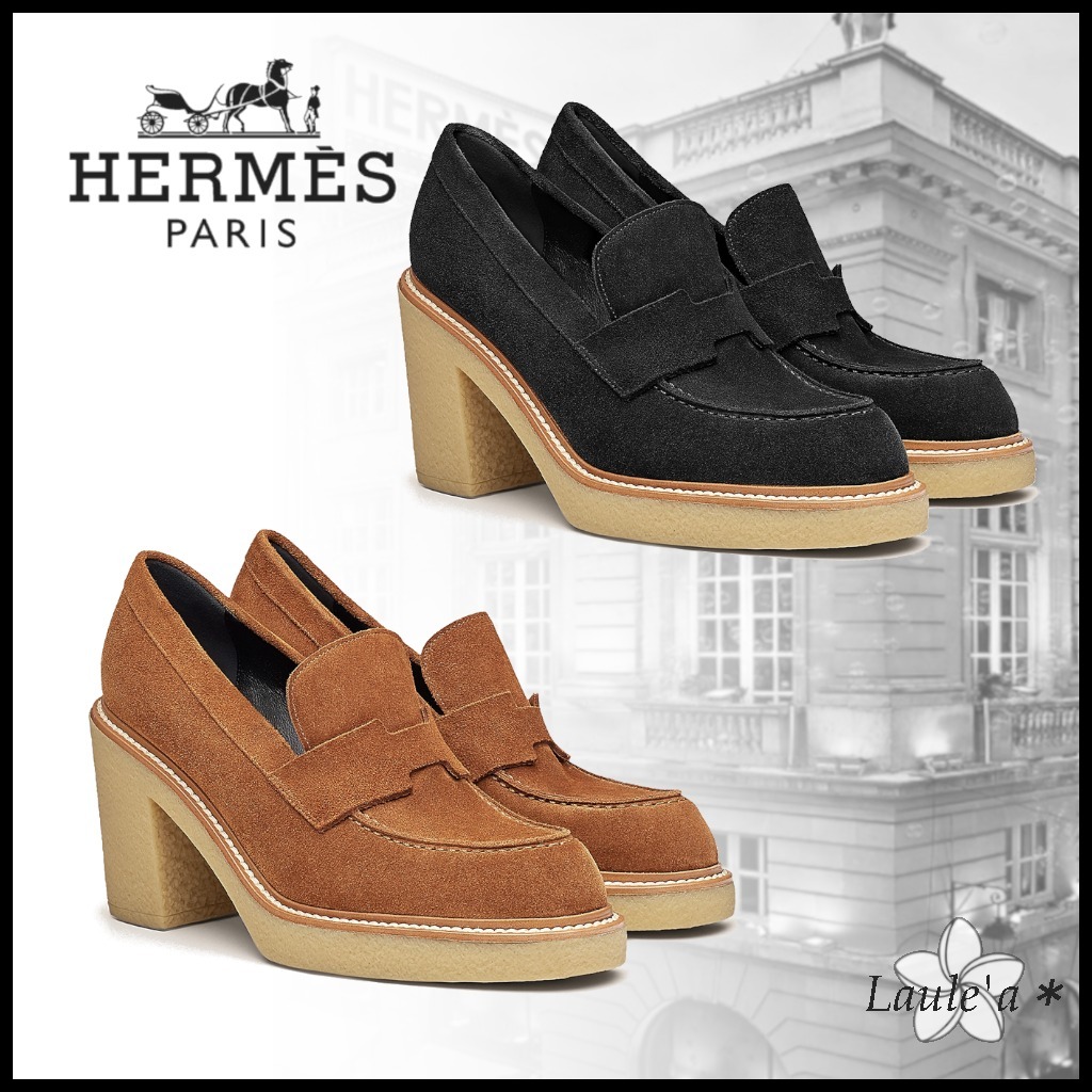 HERMES エレガント!【Didi 70】モカシン ローファー ローファー・オックスフォード HERMES エレガント!【Didi 70】モカシン ローファー ローファー・オックスフォード