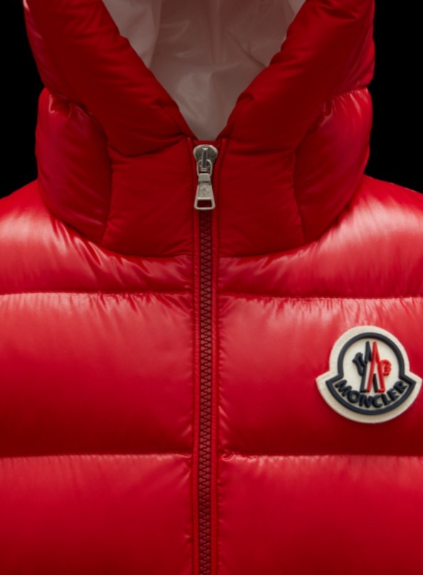 340 MONCLER 140 ジップアップ ナイロン フード ブルー ベスト 新色 ...