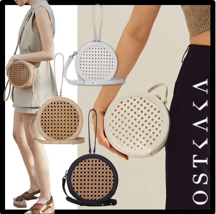 ★送料・関税込★OSTKAKA★ZOEY RATTAN TAMBURINE BA.G★人気★