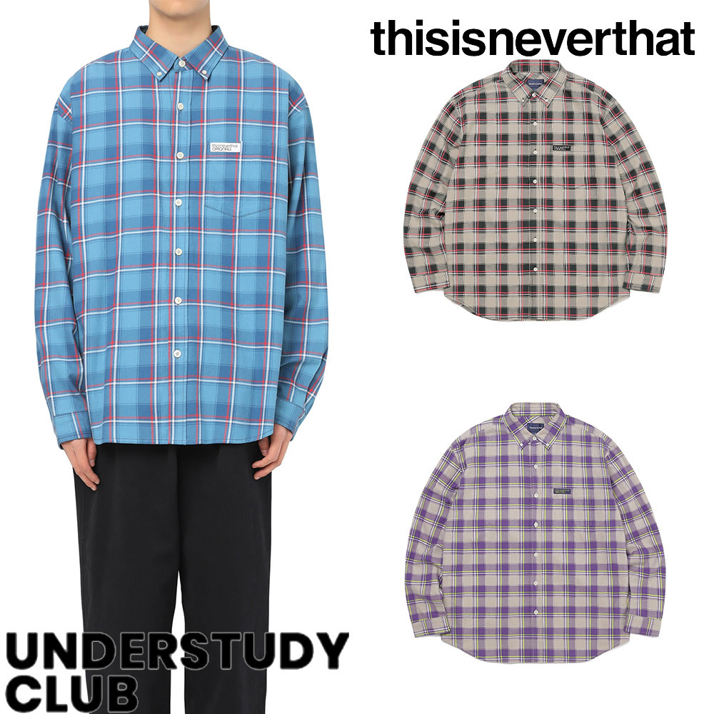 新しい 【thisisneverthat】3-7日お届け / Shirt Twill Plaid シャツ 新しい 【thisisneverthat】3-7日お届け / Shirt Twill Plaid シャツ