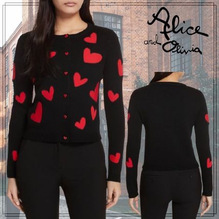 Alice+Olivia Cardigans Casual Style Wool Long Sleeves Elegant Style Formal Style 