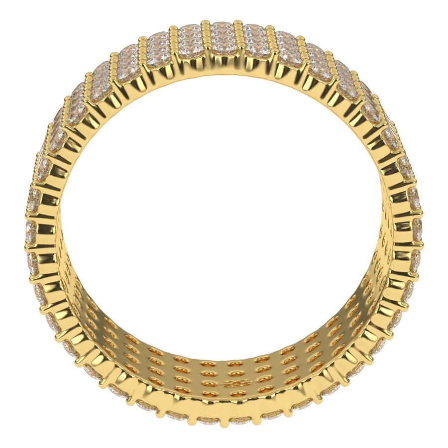 Rapper愛用【The Gold Gods】ETERNITY DIAMOND4ROWSTACKEDリング 4 Row Diamond Stacked Eternity Ring | The Gold Gods