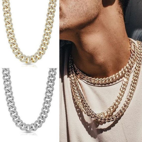 Rapper愛用【The Gold Gods】DIAMOND CUBAN LINKネックレス 10mm