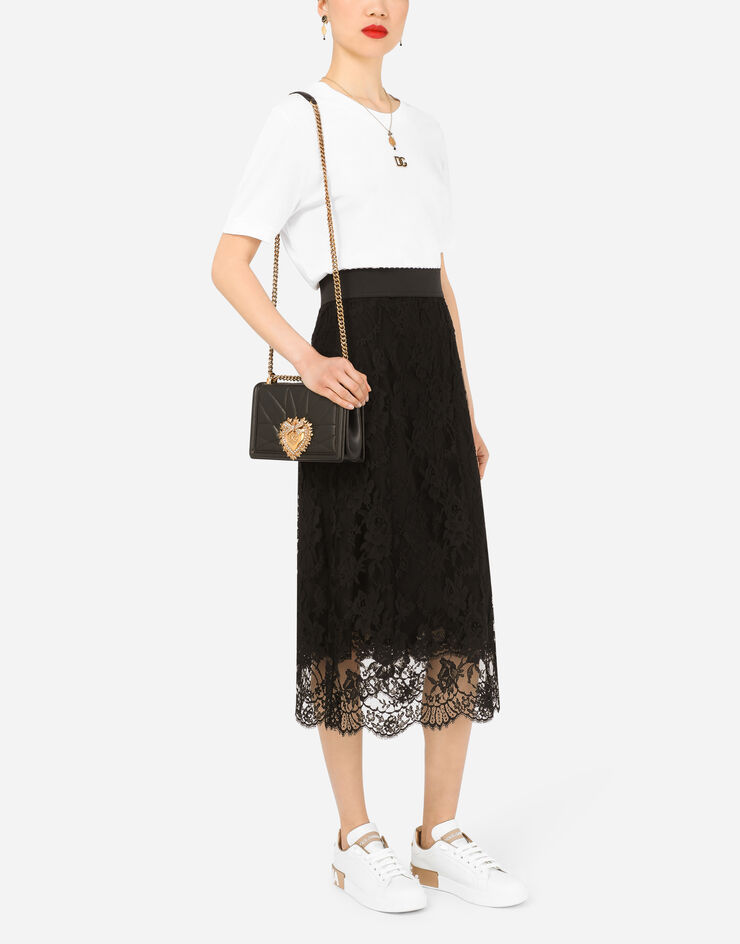 Dolce Gabbana スカート 【DOLCEGABBANA】シャンティイレース ミモレ Aラインスカート(7)
