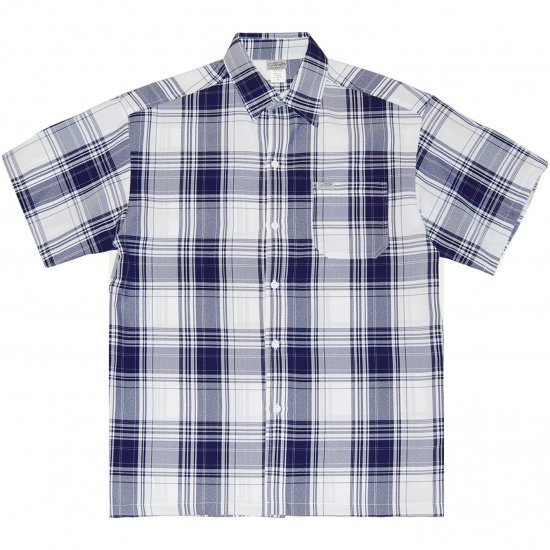 CalTop 1000 White Base Plaid S/S Shirt -ホワイト・ネイビー