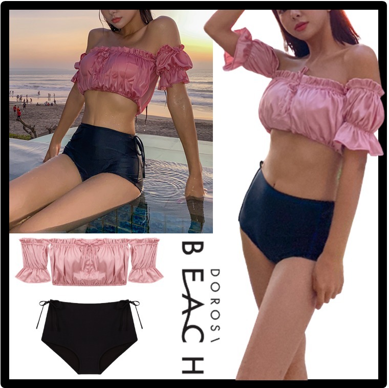 ★送料・関税込★DOROSI BEACH★オフショルフリルビキニ★水着★