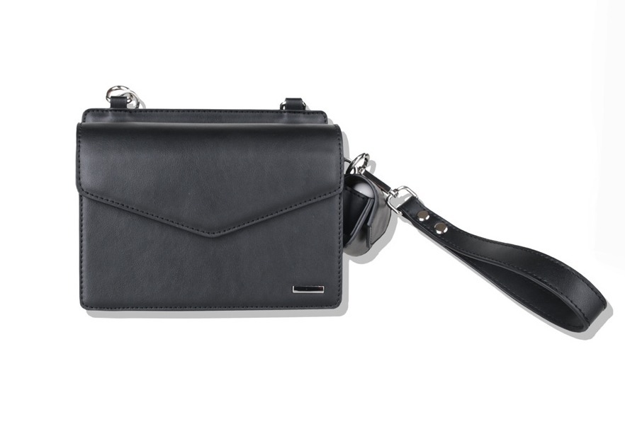 【SSY 】WIDTH SQUARE LEATHER MINIMAL BAG BLACK ★SUNOO着用★ SSY(エスエスワイ) WIDTH SQUARE LEATHER MINIMAL BAG BLACK