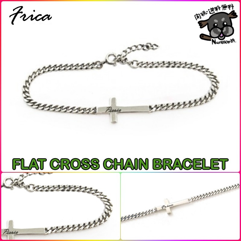 【FRICA】FLAT CROSS CHAIN BRACELET