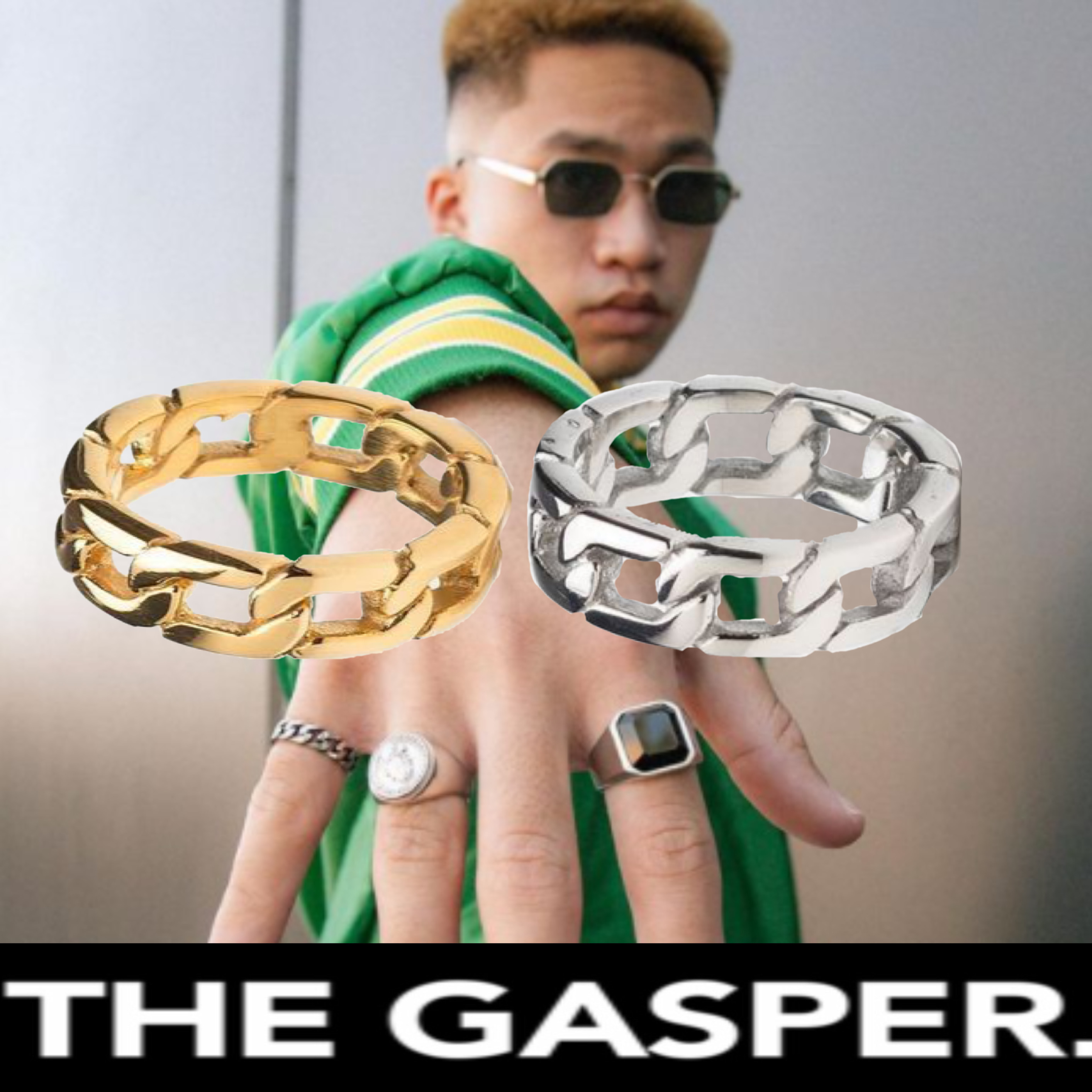 関税/送料込み【THE GASPER】ラヒームチェーンリング18k