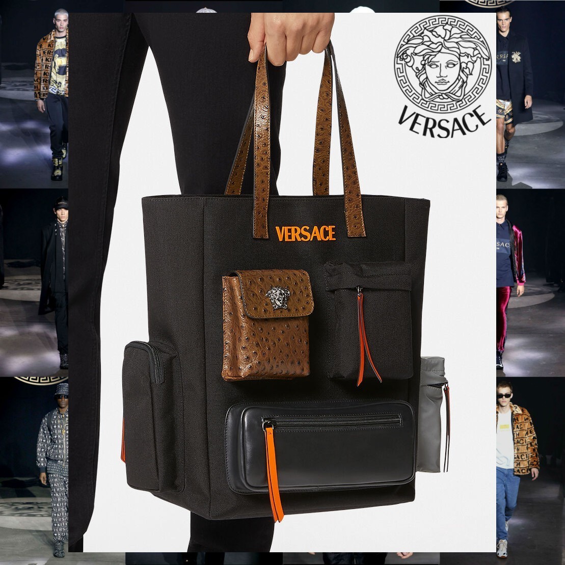 VERSACE ヴィクトリアス ナイロン メデューサロゴ トートバッグ - www ...