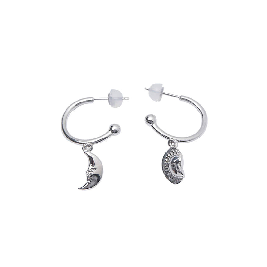 ☆Aphrose☆ITZY着用 Sun Moon 12mm pendant ring drop earrings