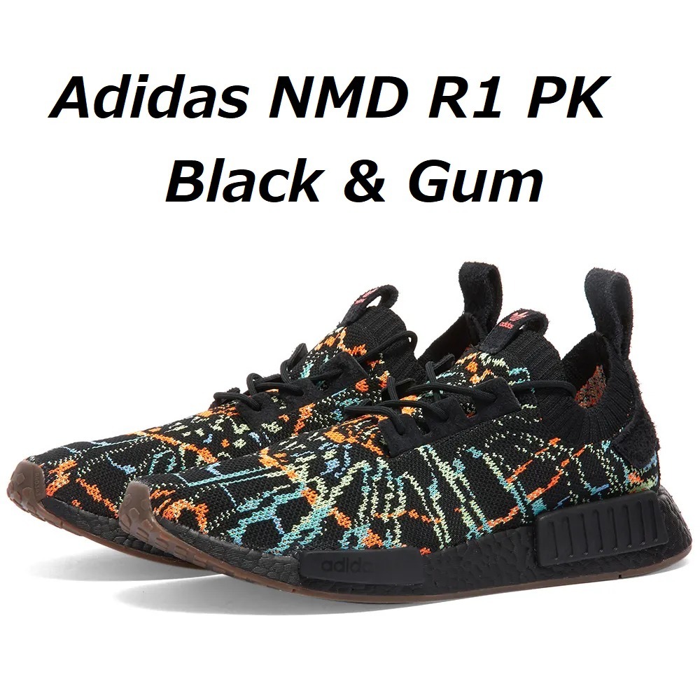 Sale!! 入手困難!!精悍!! Adidas ☆NMD_R1 PK BLACK & GUM