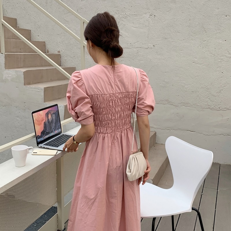 ワンピース ワンピース パフスリーブ フェミニン ロング 定番 量産型 A691(10)