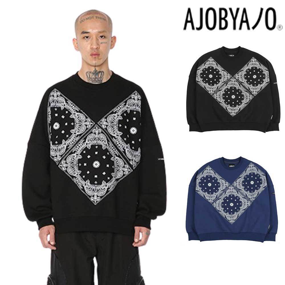 【AJO AJOBYAJO】Oversized Paisley Patchwork Sweatshirt
