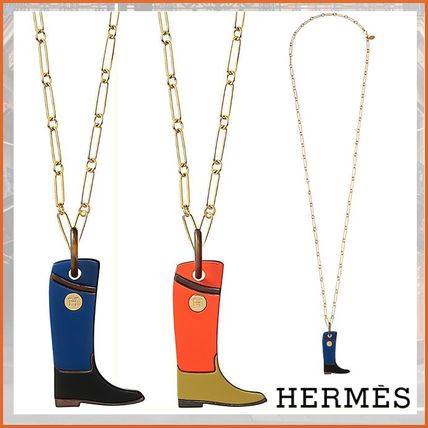 HERMES ネックレス・ペンダント 【HERMES】 Horseman Lacquered ペンダント アミュレット ブーツ