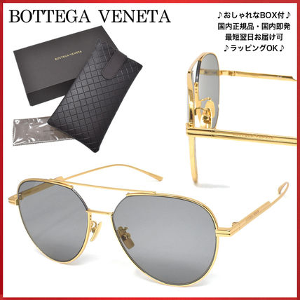 BOTTEGA VENETA Sunglasses Unisex Street Style Round Tear Drop Sunglasses