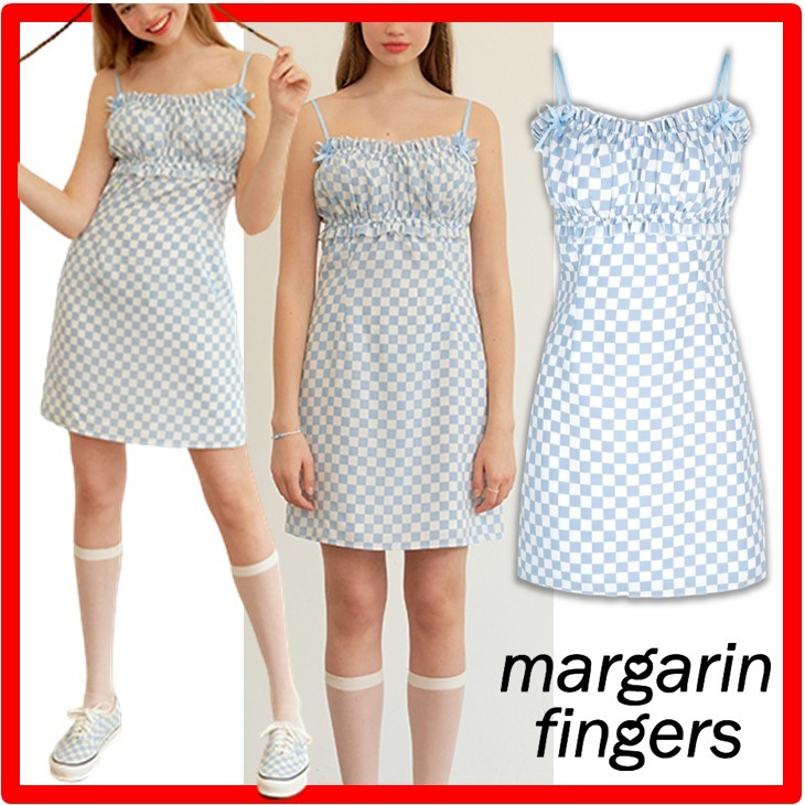 ☆人気☆【Margarin Fingers】☆checkerboard slip one piec.e☆