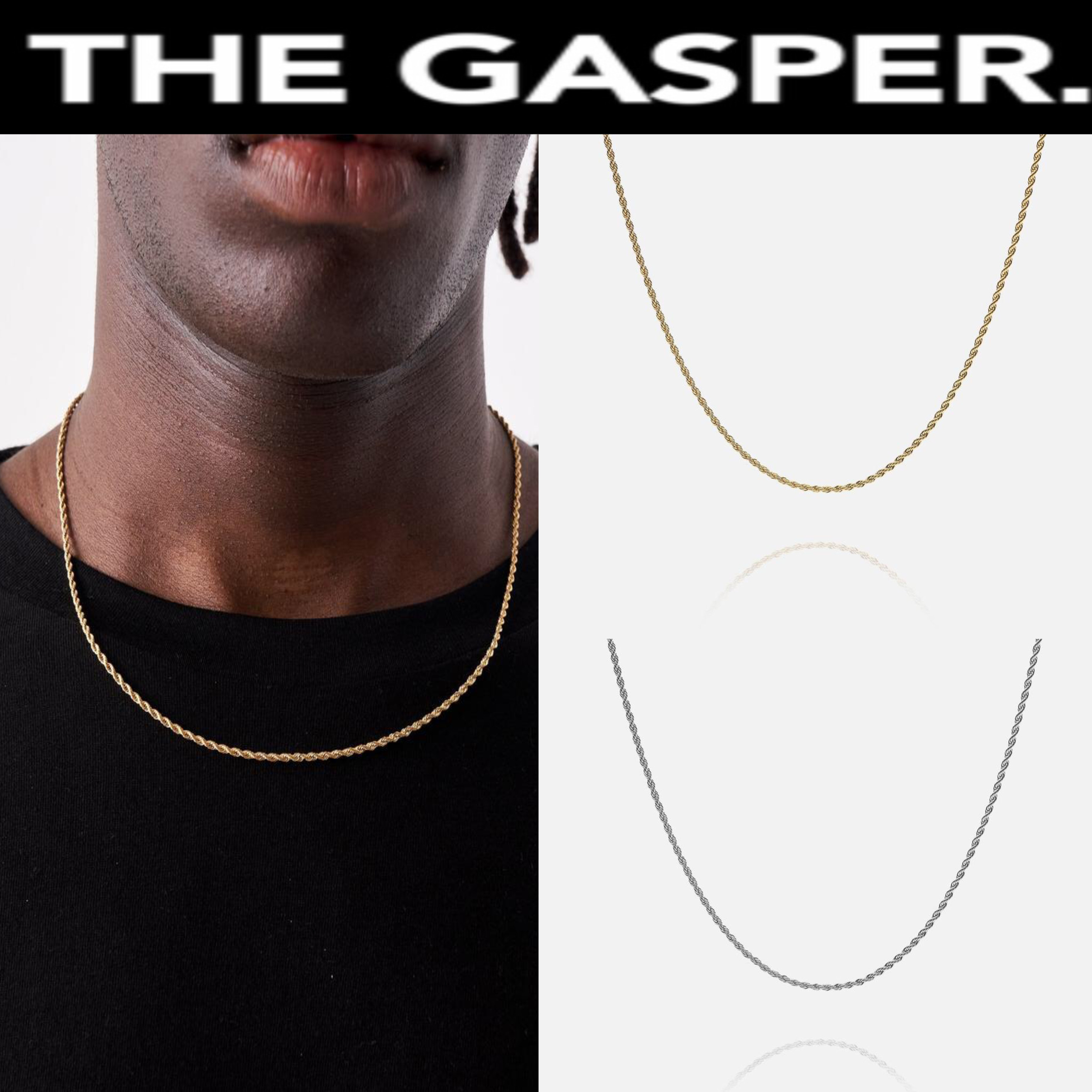 関税/送料込み【THE GASPER】2MMロープチェーン18k