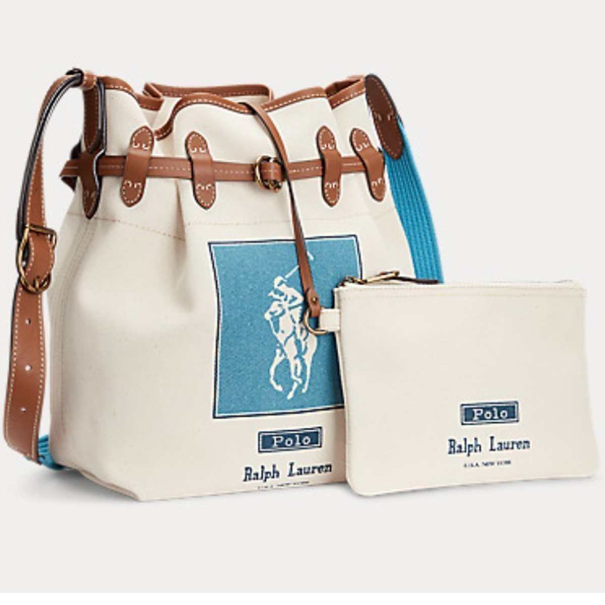 セール！Ralph Lauren Canvas Bellport Bucket Bag