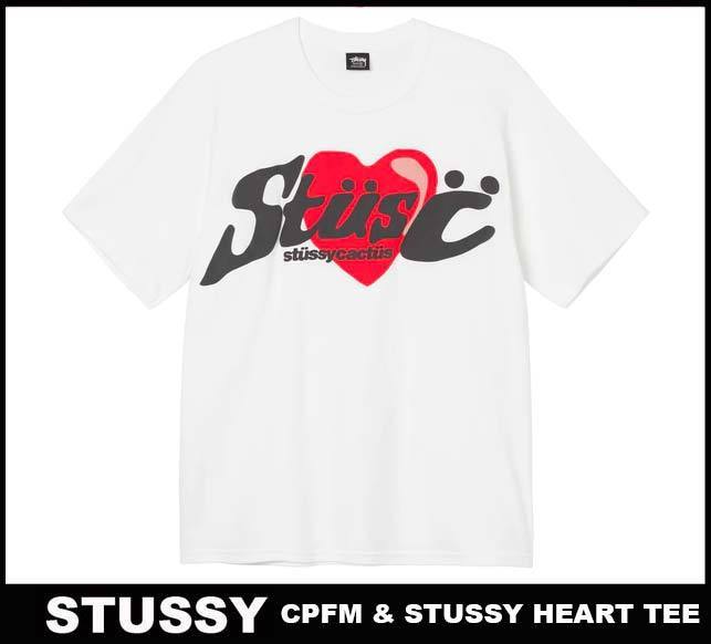 【希少/送料・関税無料/コラボ】CPFM & STUSSY HEART TEE