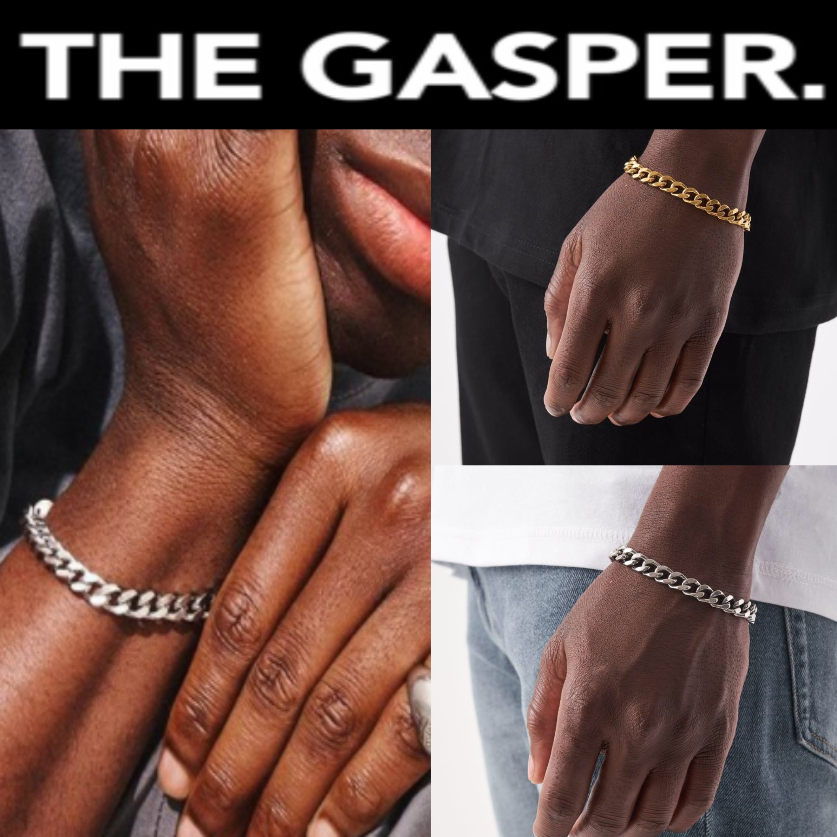 関税/送料込み【THE GASPER】8MMキューバブレスレット18k