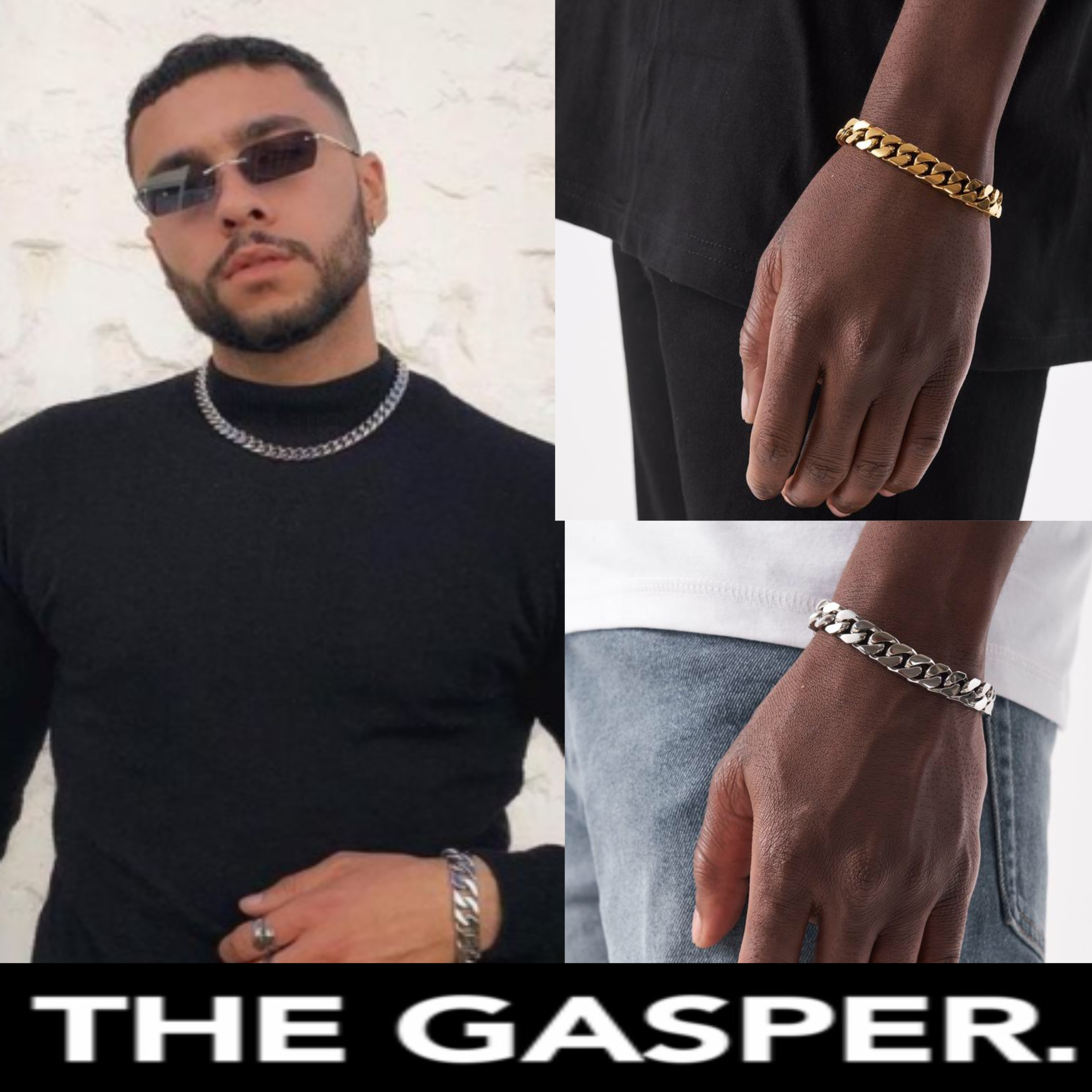 関税/送料込み【THE GASPER】12MMキューバブレスレット18k