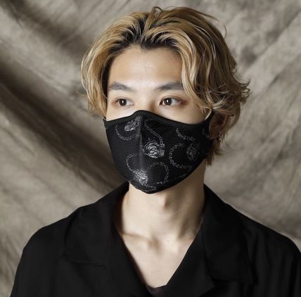 Yohji Yamamoto 2021 SS Unisex Street Style Collaboration Logo Face Masks