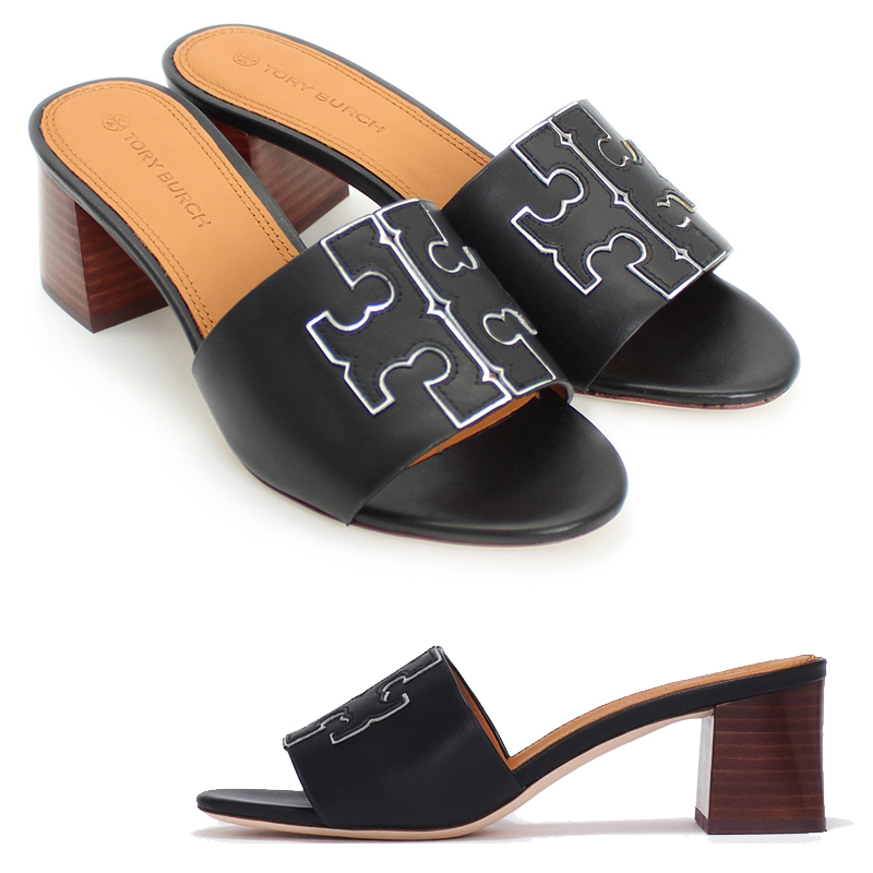 関税負担なし☆Tory Burch イネス ミッドヒール スライド