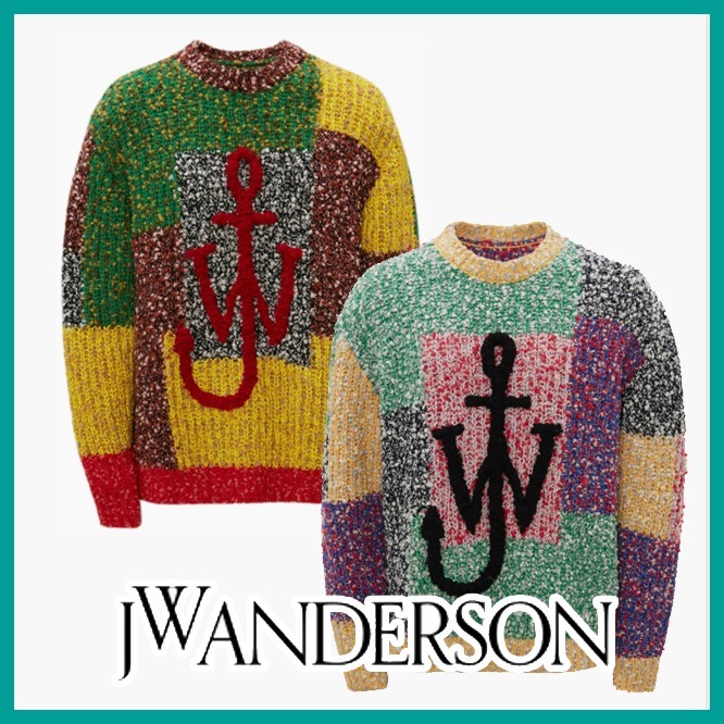 専門店では JW Anderson アンカーパッチワークジャンパー ♠ ニット・セーター 専門店では JW Anderson アンカーパッチワークジャンパー ♠ ニット・セーター