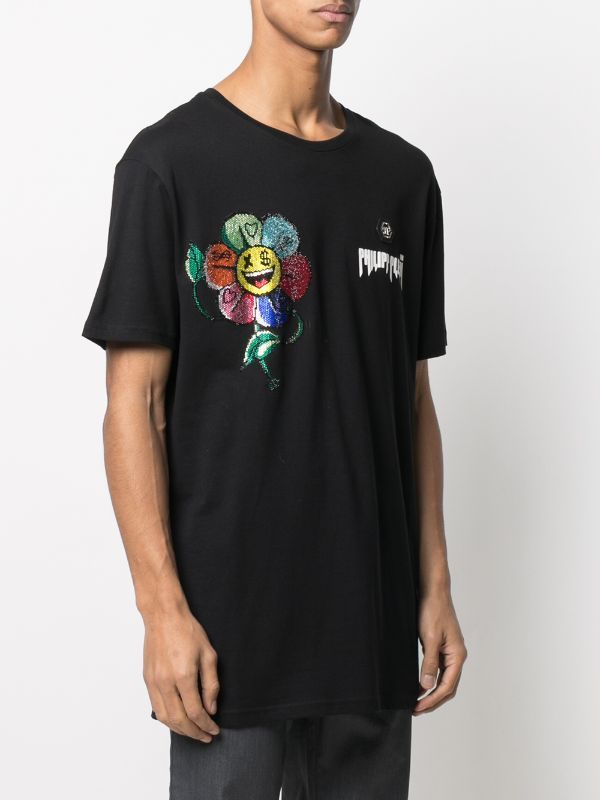 PHILIPP PLEIN Tシャツ・カットソー 関税込 Philipp Plein ビジュートリム Tシャツ(4)