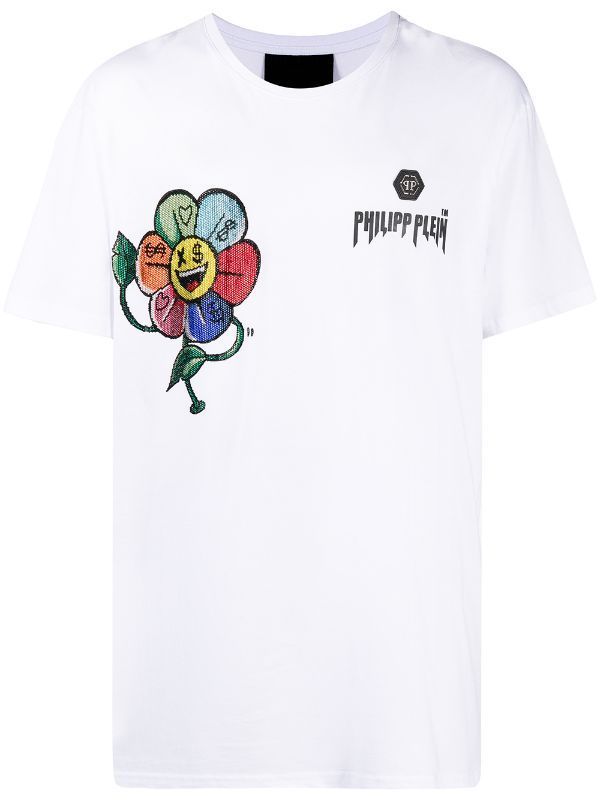 PHILIPP PLEIN Tシャツ・カットソー 関税込 Philipp Plein ビジュートリム Tシャツ(7)