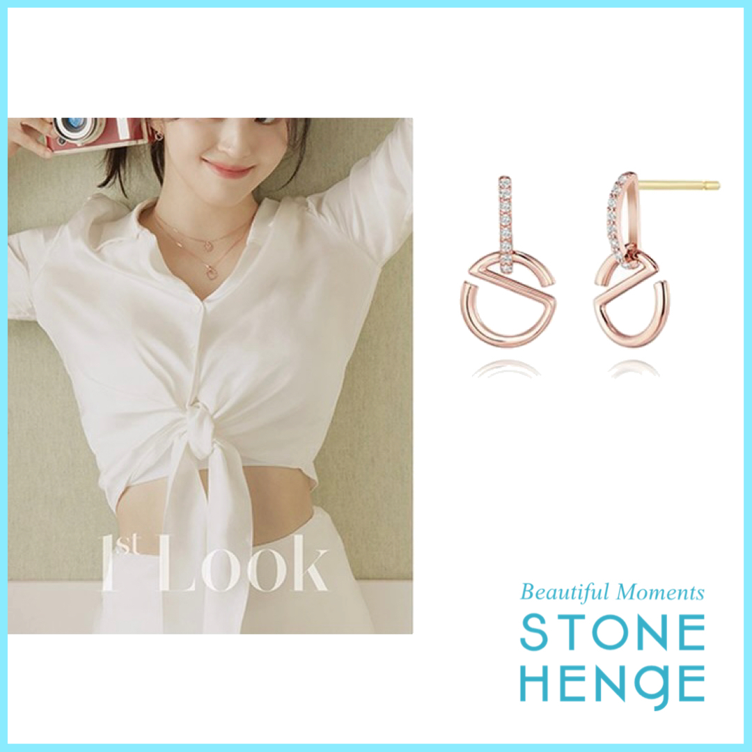 ☆STONEHENgE☆ S-LINK 14K ローズゴールド ピアス