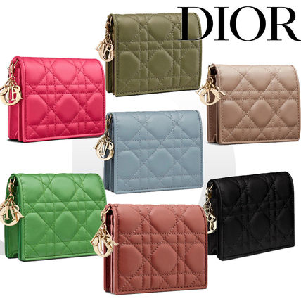 Dior LADY DIOR(ディオール レディ ディオール) 折りたたみ財布 ...