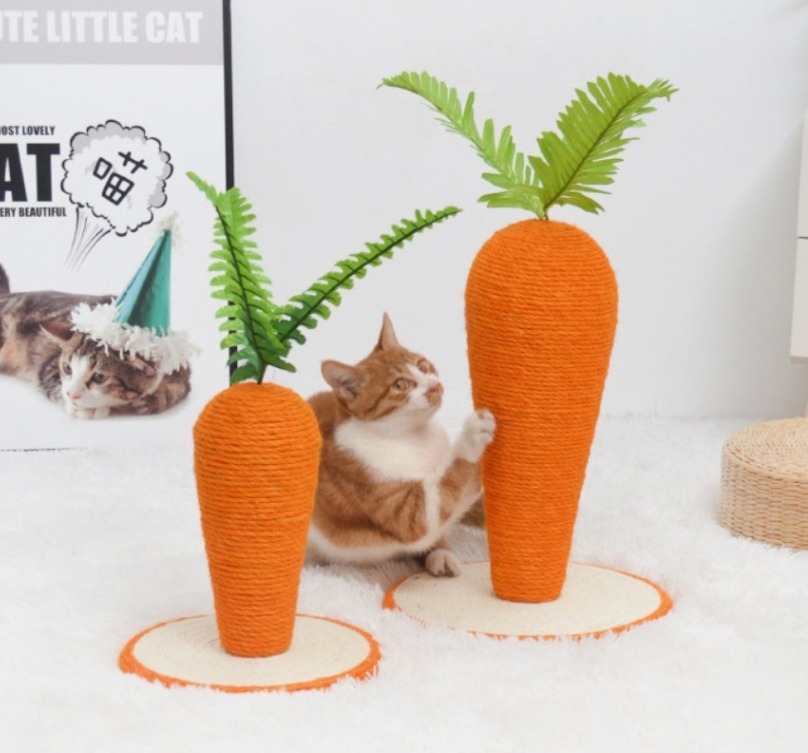 ペット雑貨 にんじん型 爪とぎ 猫 ニンジンスクラッチ