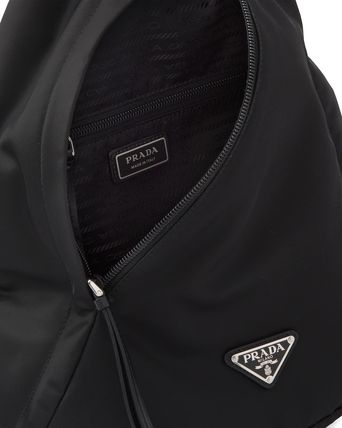 PRADA RE NYLON 2021-22FW Re-Nylon and leather backpack (2VZ092 2DW3)