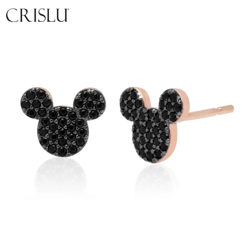 2025最新のスタイル Disney Parks x CRISLU☆ミッキー アイコンピアス 黒 アクセサリー