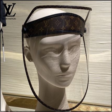 LOUIS VUITTON Monogram Knit Face Mask Brown 644169