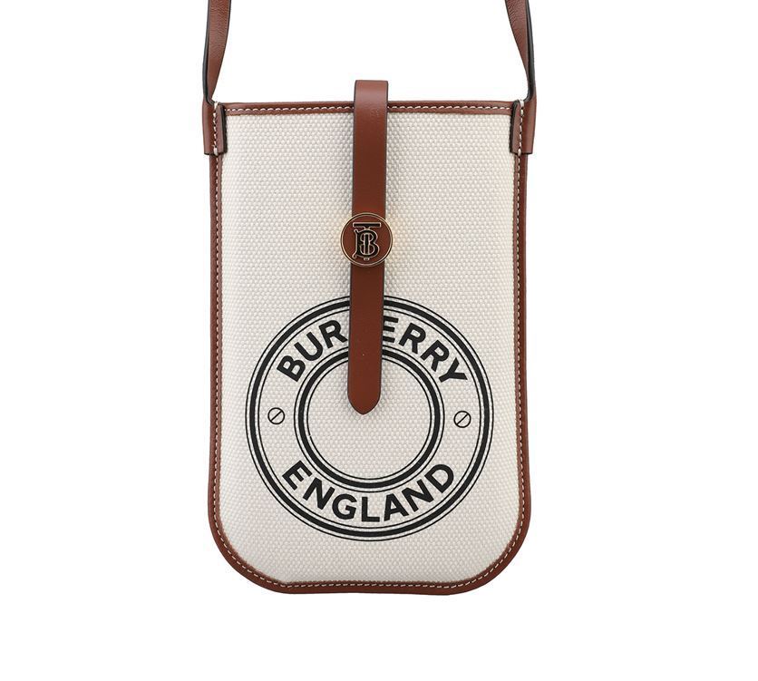 【BURBERRY】ROUND LOGO PHONE HOLDER