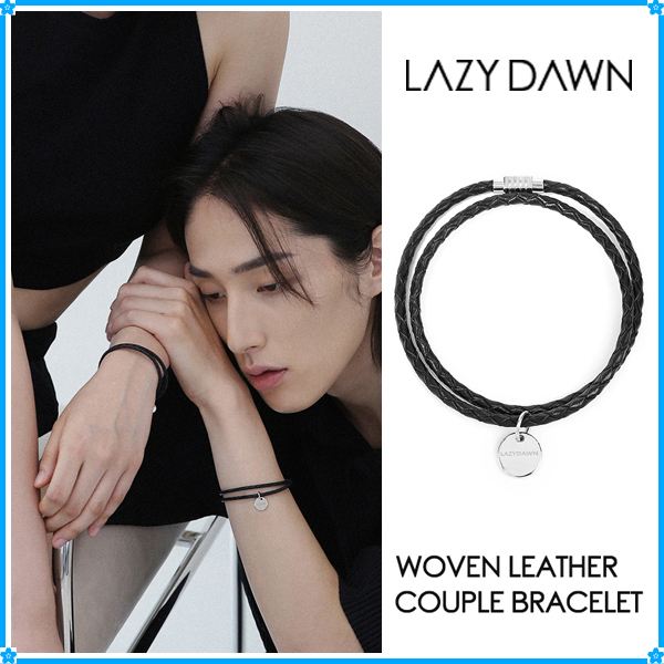 【LAZY DAWN】woven leather couple bracelet~カップル用 2個SET