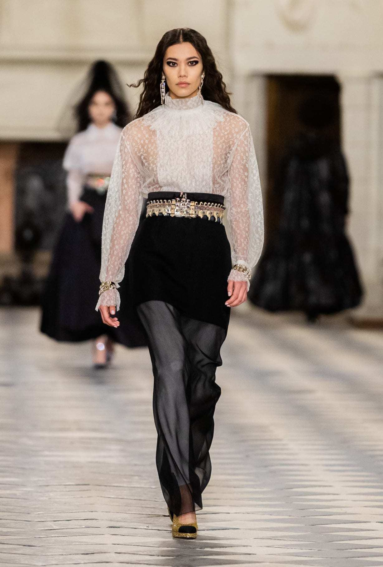 CHANEL スカート 【CHANEL】最新メチエ・ダール2020/21:スカート/シルク/BLACK(2)