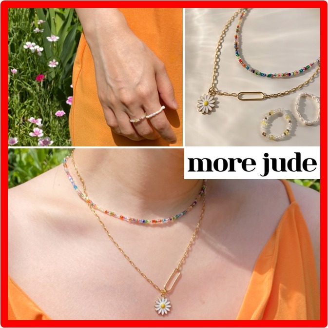 ☆人気☆【more jude】☆lucky daisy 4se.t☆ネックレス・リング