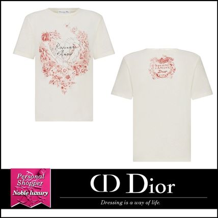 大人気 Dior AMOUR Tシャツ コットン リネン ジャージ ホワイト 大人気 Dior AMOUR Tシャツ コットン リネン ジャージ ホワイト