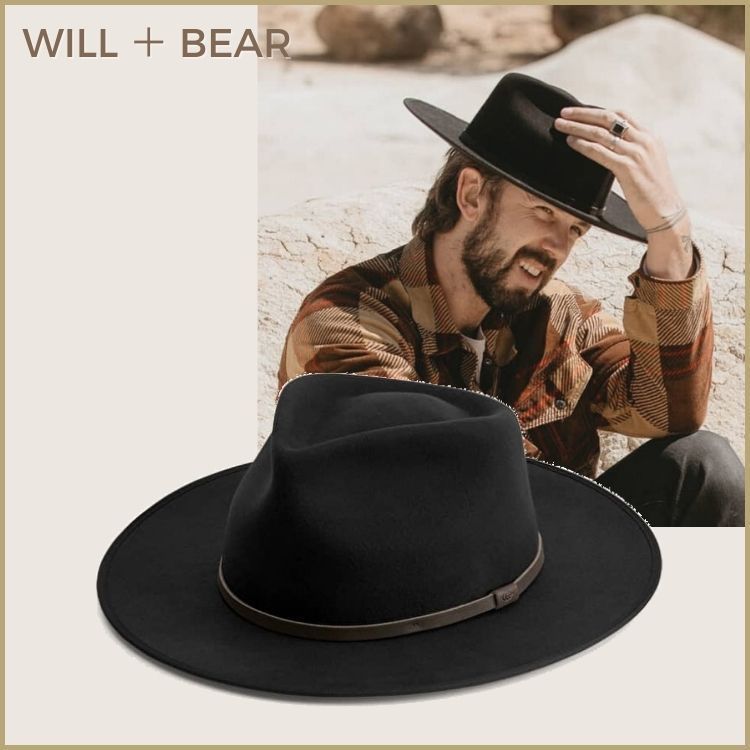 [Will and Bear]*Calloway Hat* BLACK つば広帽