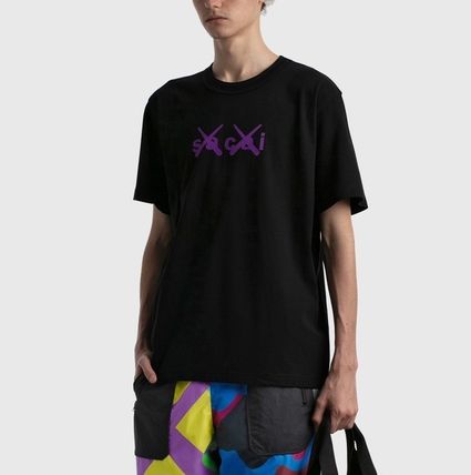 sacai 2021 SS KAWS Sacai Flock Print T-shirt Purple Short Sleeves