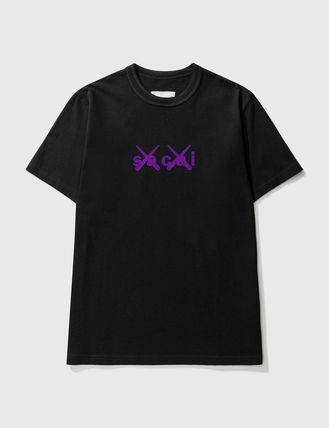sacai 2021 SS KAWS Sacai Flock Print T-shirt Purple Short Sleeves