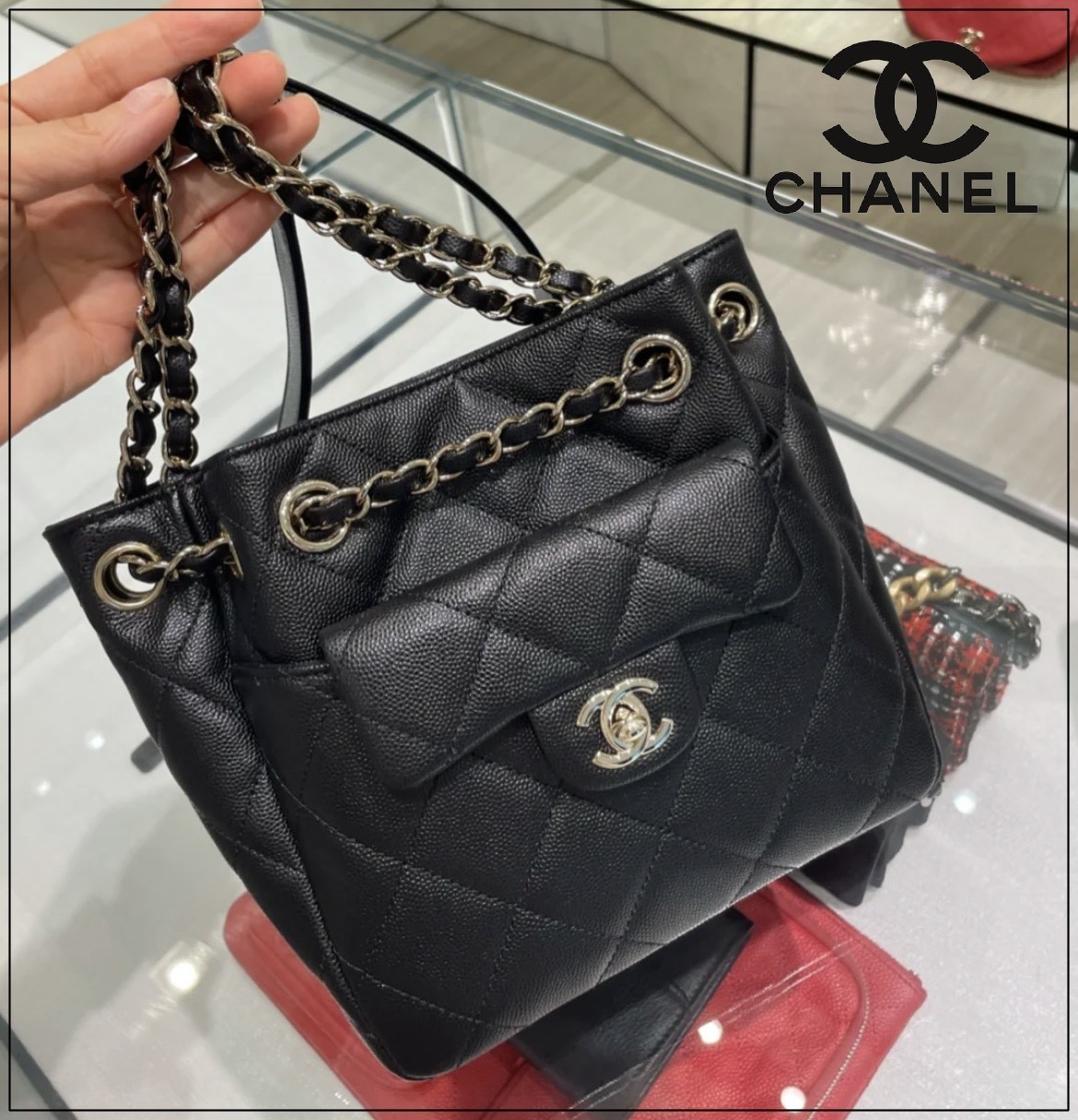 【可愛い♡前ポケットが便利★】CHANEL ショルダーバッグ