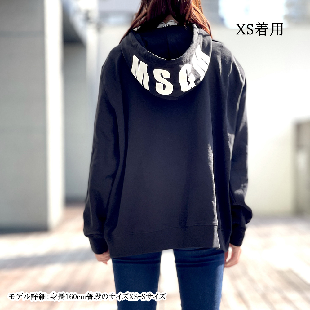 MSGM パーカー・フーディ 【国内即発】MSGM BACK HOOD ロゴ レディース パーカー(2)